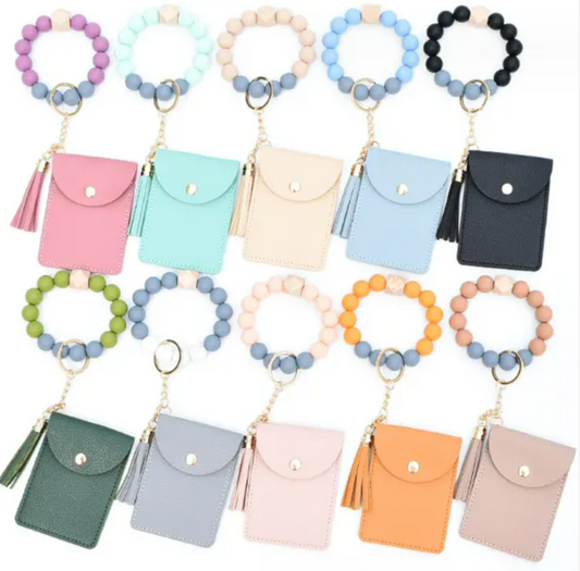 Wallet bracelet keychain